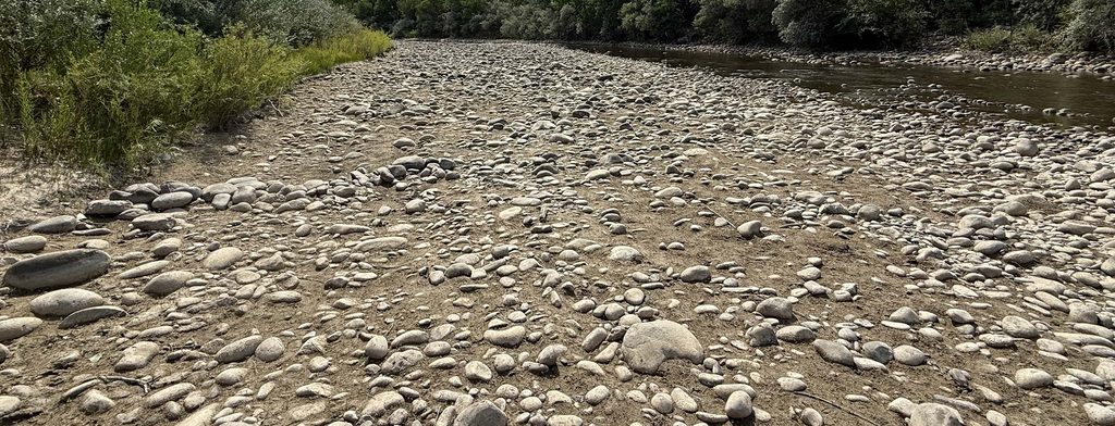 The almost dry Animas River, Farmington NM, July 15, 2026